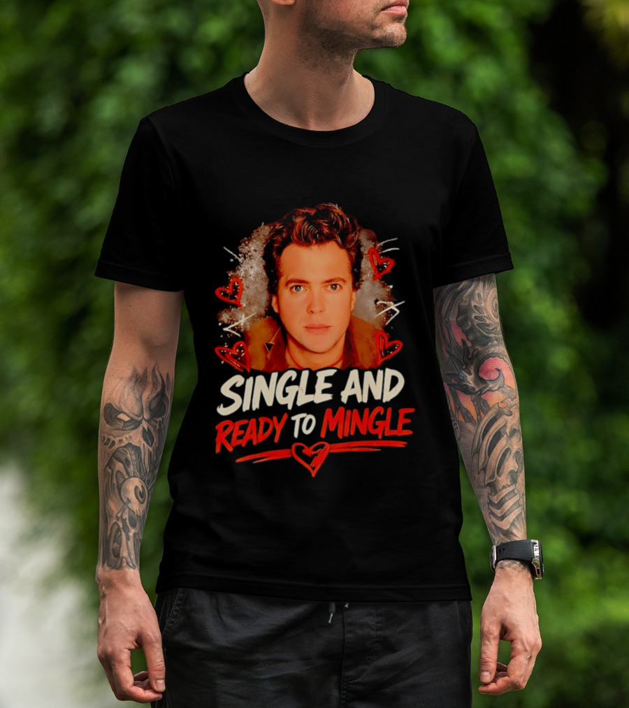 Donovan Patton Single And Ready To Mingle Romantic Heart T-Shirt
