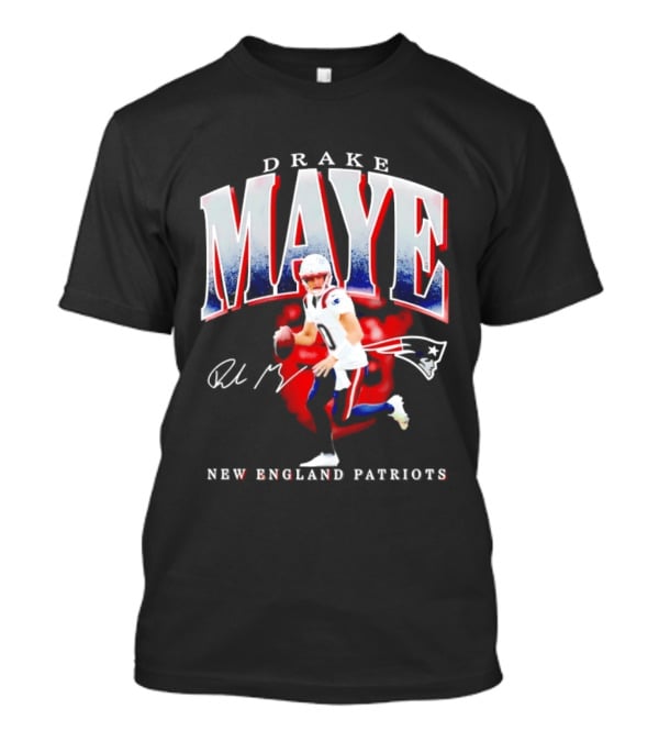 Drake Maye Quarterback New England Patriots T-Shirt