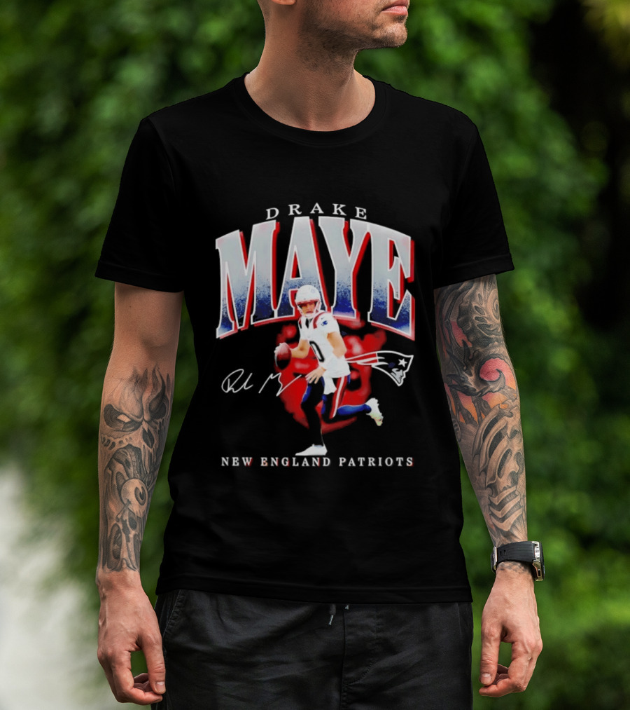 Drake Maye Quarterback New England Patriots T-Shirt