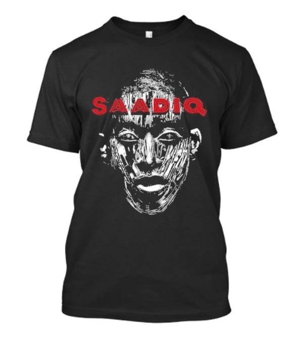 Raphael Saadiq Saadiq Textured Artistic Face Red T-Shirt
