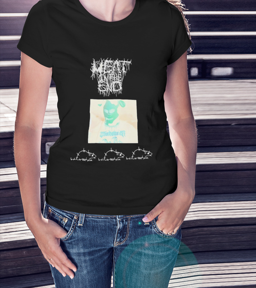 Windbreaker Rat Meat In The End Mysterious Masked Figure T-Shirt