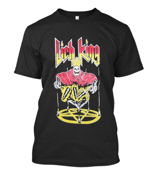 Lich King Impericon Sabbath Pentagram Skull Crown T-Shirt