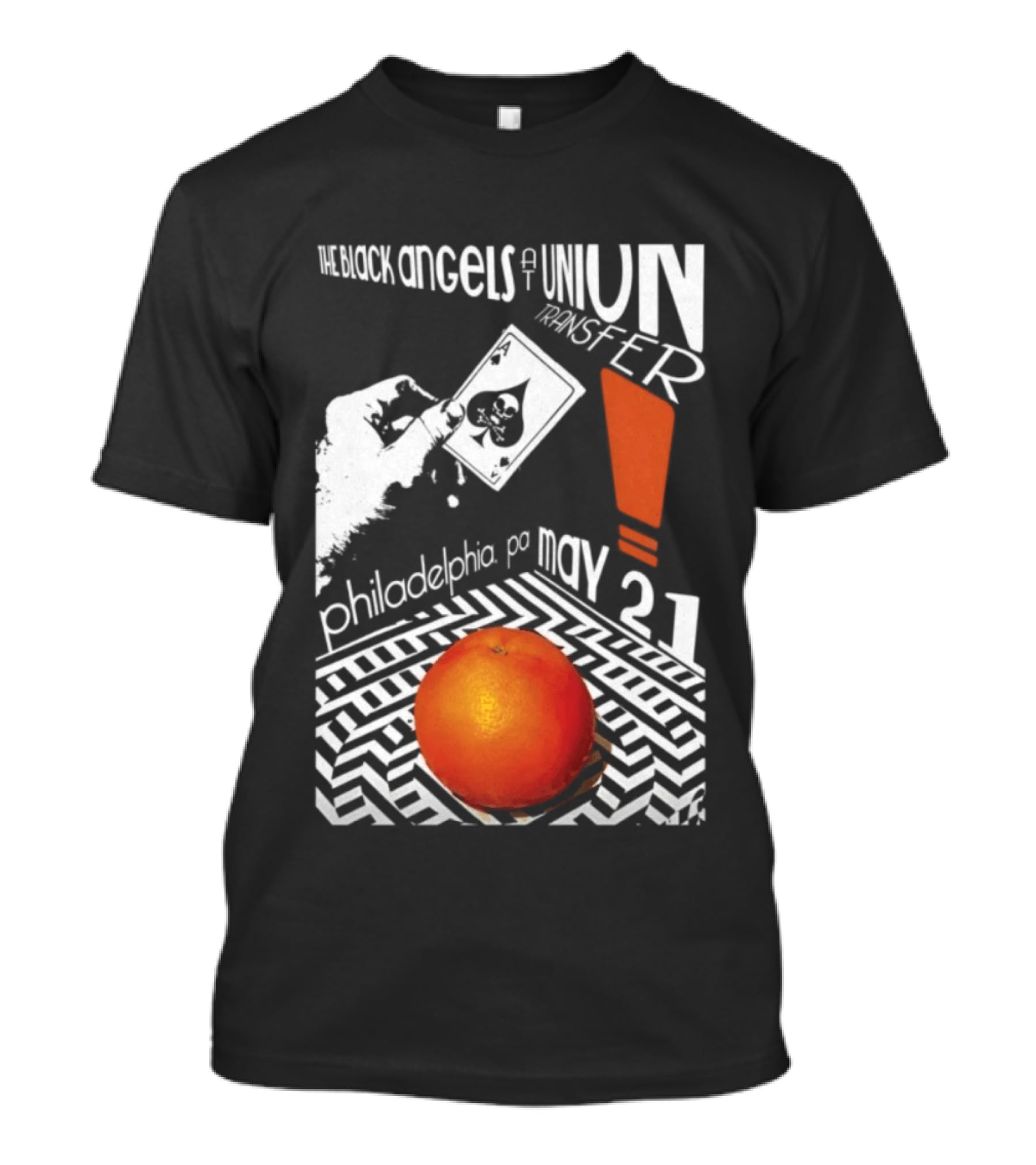 The Black Angels Union Transfer Philadelphia PA May 21 Orange T-Shirt