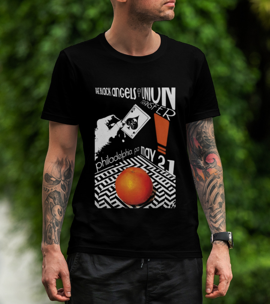 The Black Angels Union Transfer Philadelphia PA May 21 Orange T-Shirt