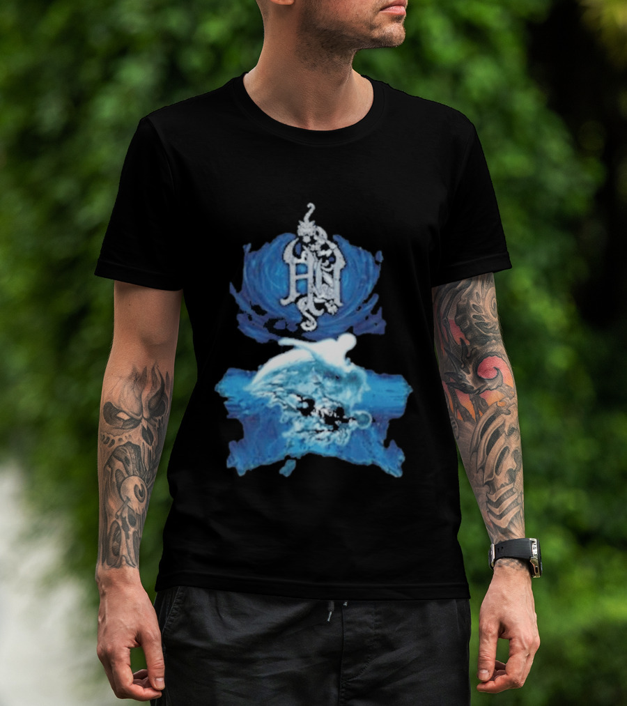 The Hu Hun Album HN Iconic Blue Artistic Wave T-Shirt