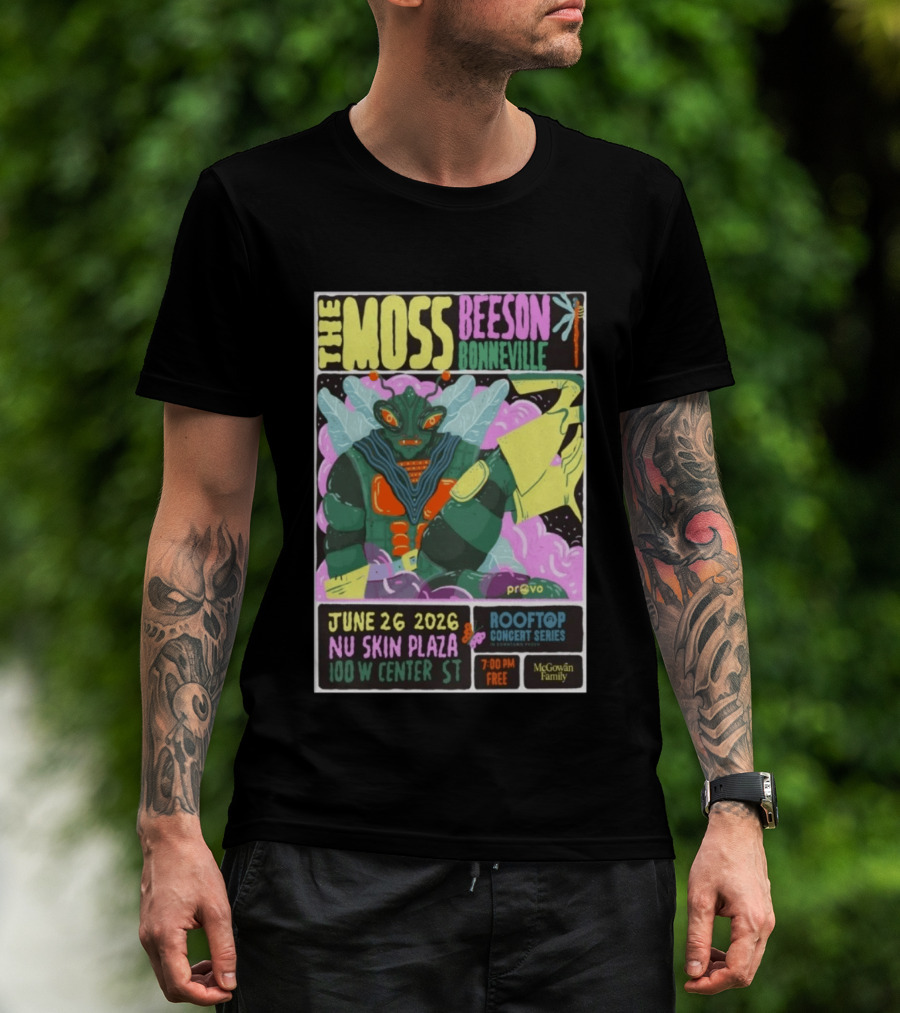 The Moss Beeson Bonneville Nu Skin Plaza Provo Rooftop Concert Series June 26 2026 T-Shirt