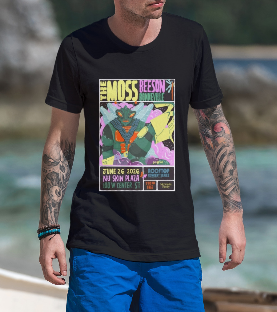 The Moss Beeson Bonneville Nu Skin Plaza Provo Rooftop Concert Series June 26 2026 T-Shirt