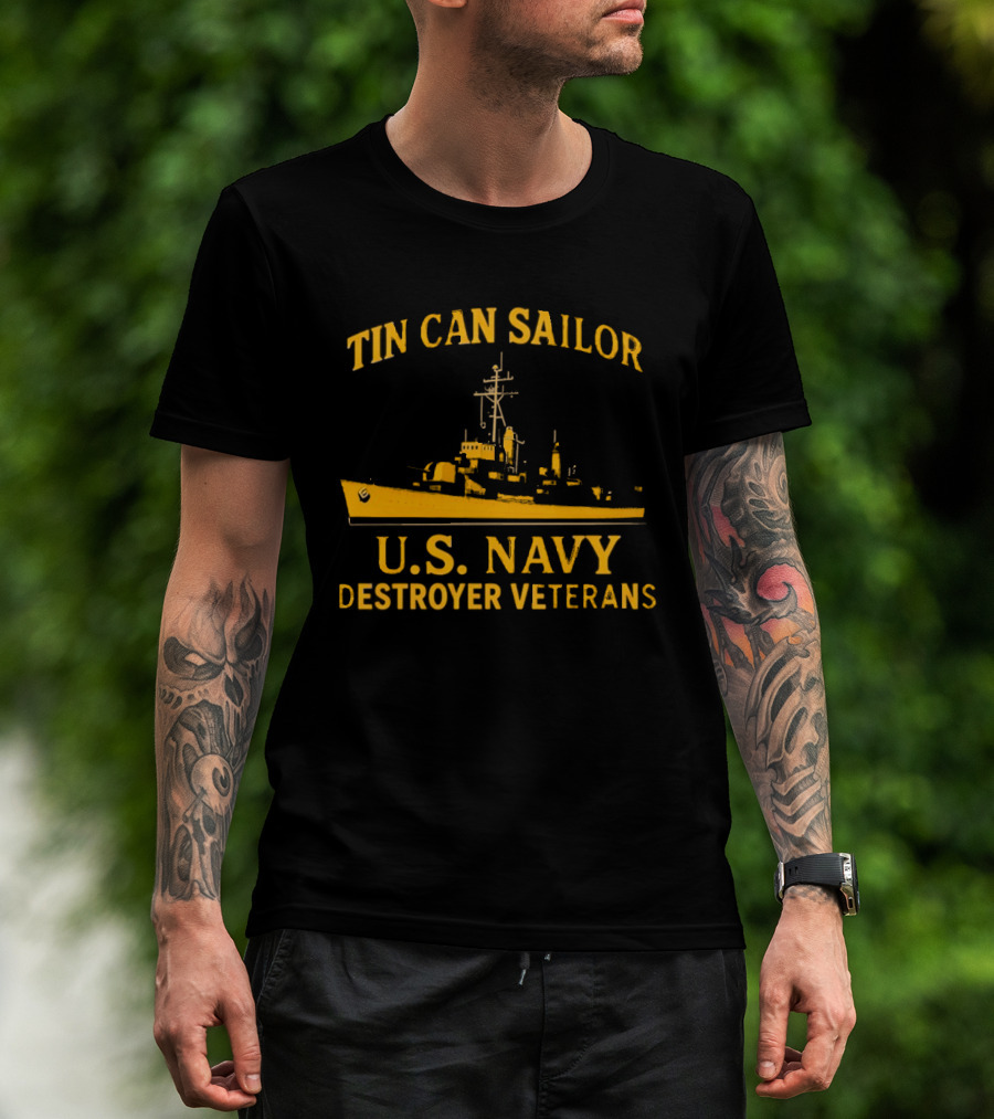 Tin Can Sailor U.S. Navy Destroyer Veterans T-Shirt