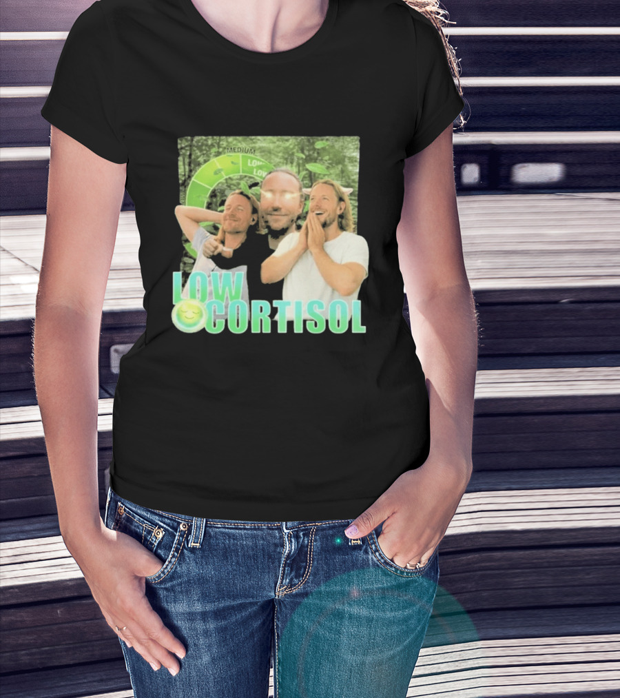 Low Low Cortisol Meme Happy Vibes 2026 T-Shirt