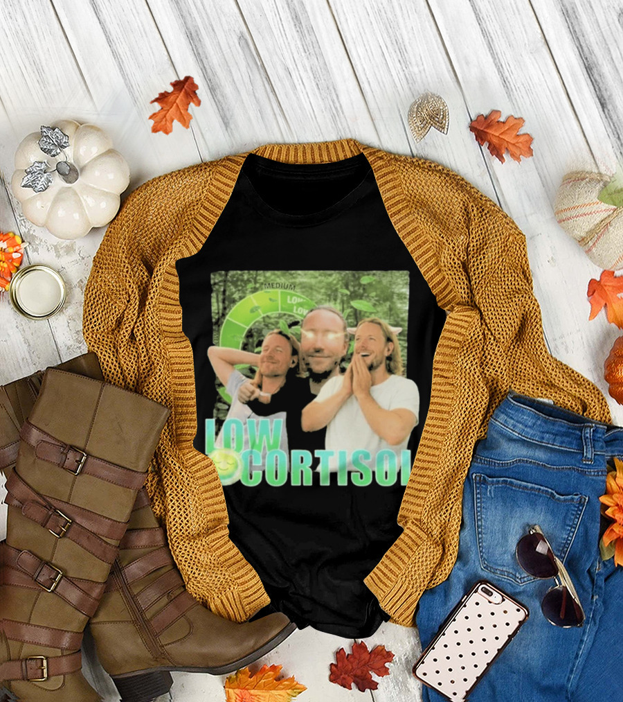 Low Low Cortisol Meme Happy Vibes 2026 T-Shirt