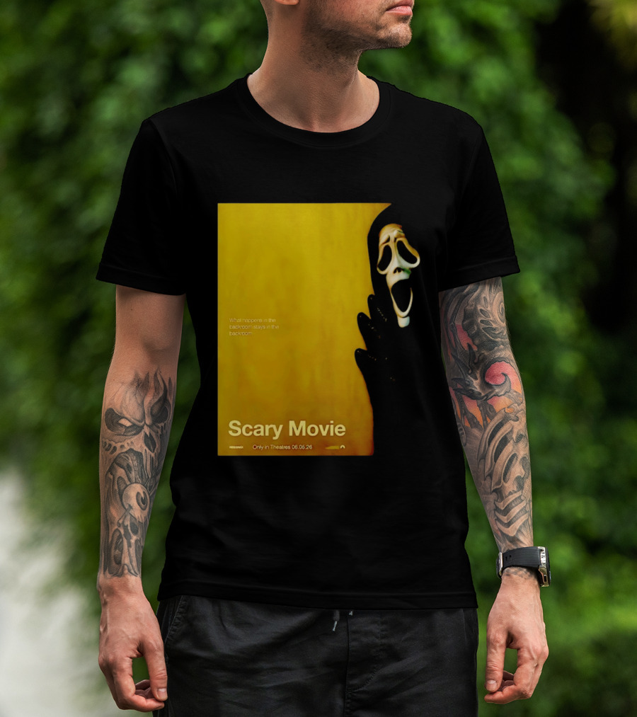 What Happens In The Backroom Stays In The Backroom Scary Movie 6 Backrooms Only In Theatres 06.05.26 T-Shirt