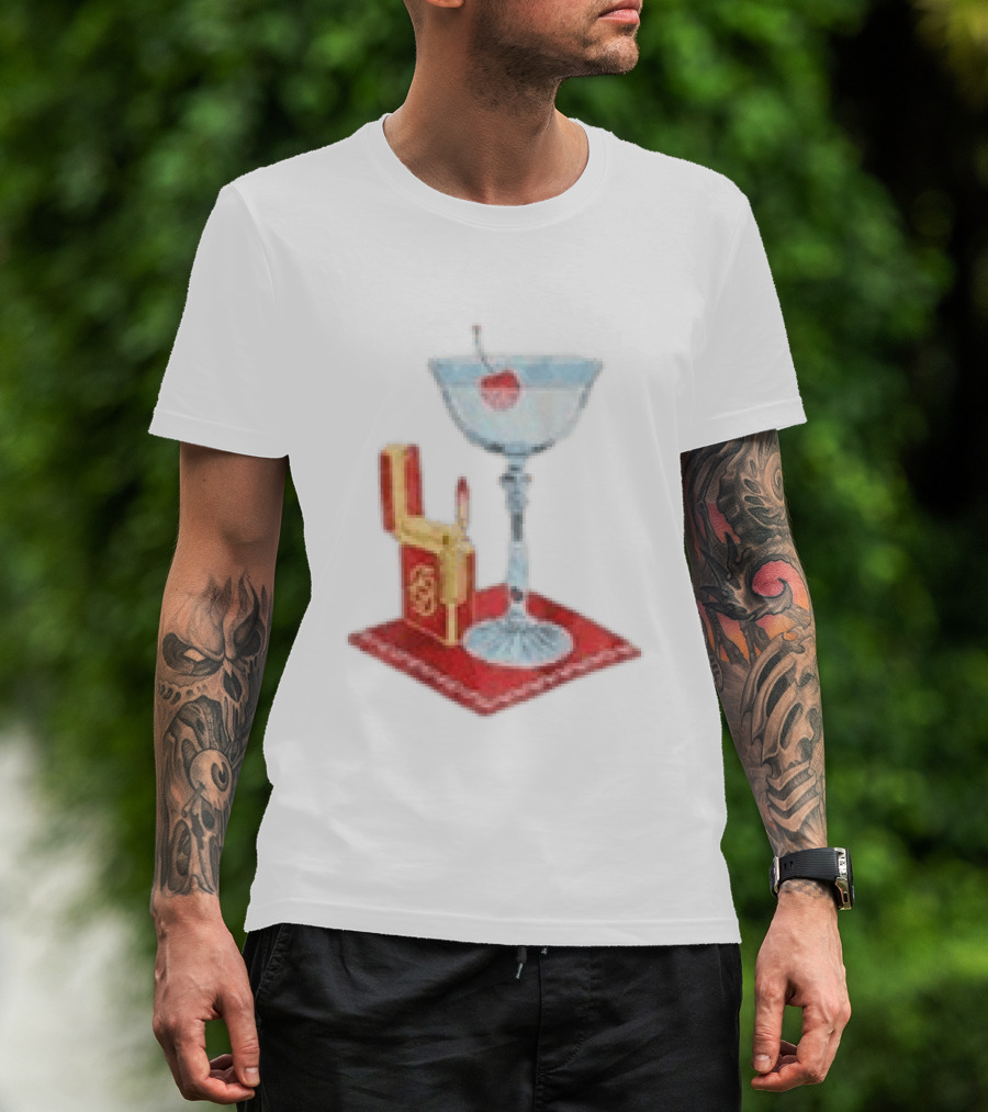 Adrien Rabiot Drole De Monsieur Martini Cocktail With Lighter T-Shirt