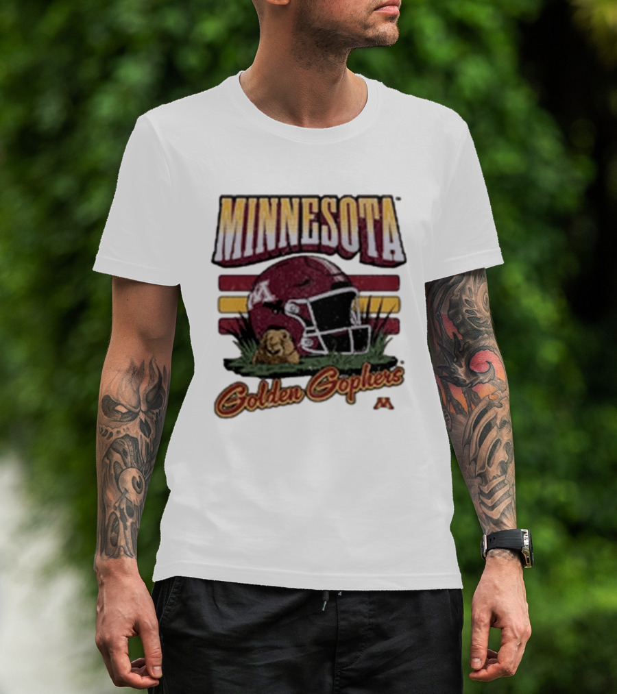 Minnesota Golden Gophers Football Helmet T-Shirt