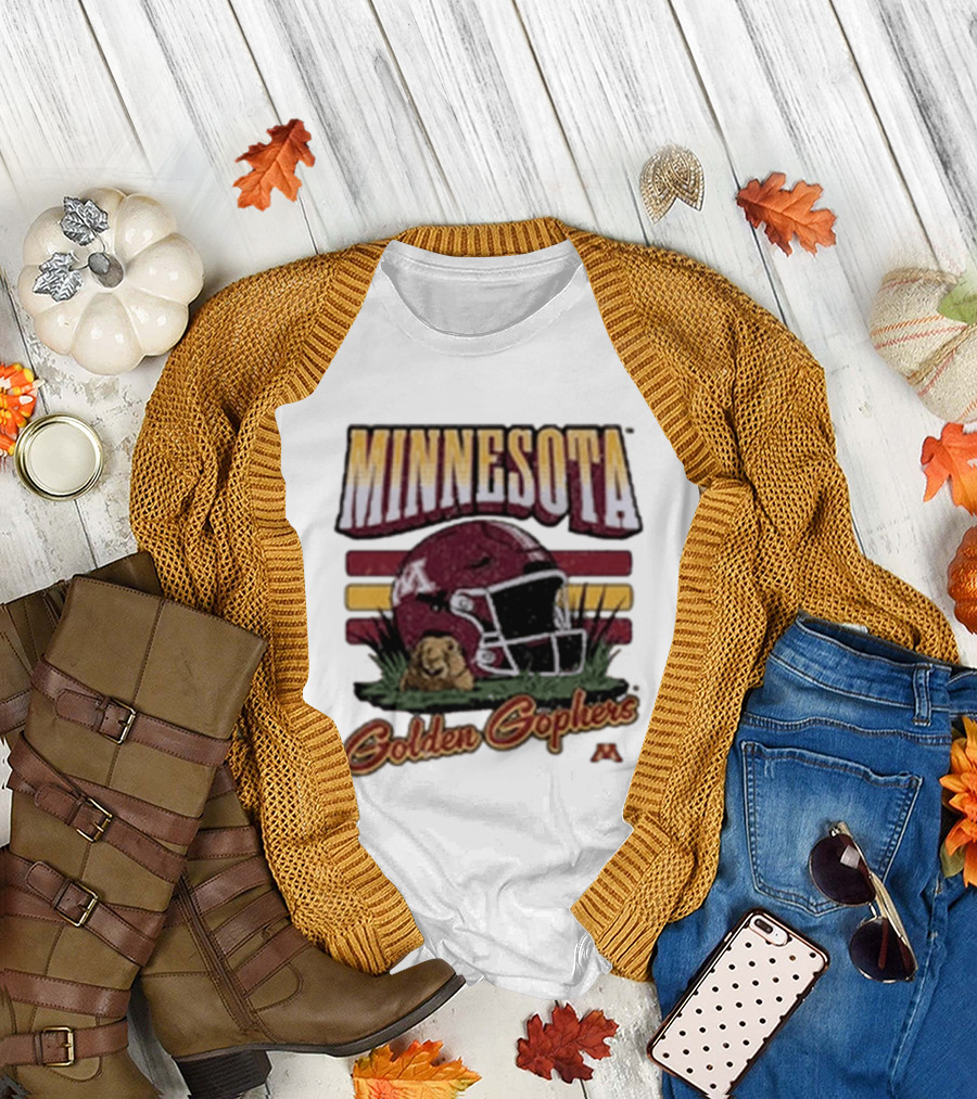 Minnesota Golden Gophers Football Helmet T-Shirt