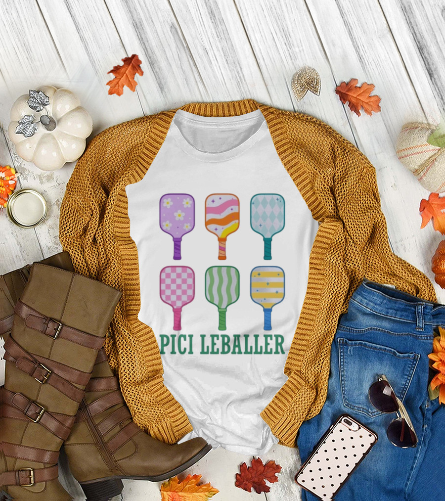 Colorful Pickleball Paddles PICI LEBALLER T-Shirt