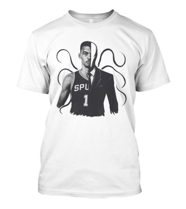 Victor Wembanyama Spurs Slenderman Crossover Alien T-Shirt