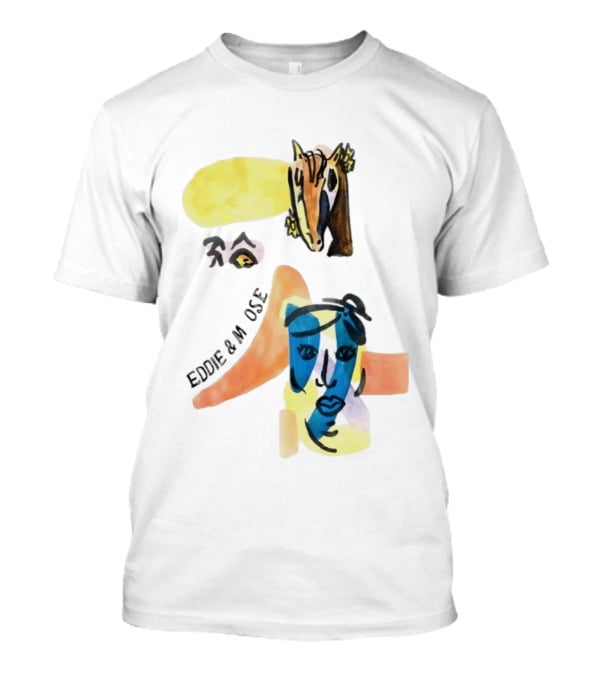Eddie And Moose Horse Head Face Eye Shape Abstract Eddie And M CSE T-Shirt