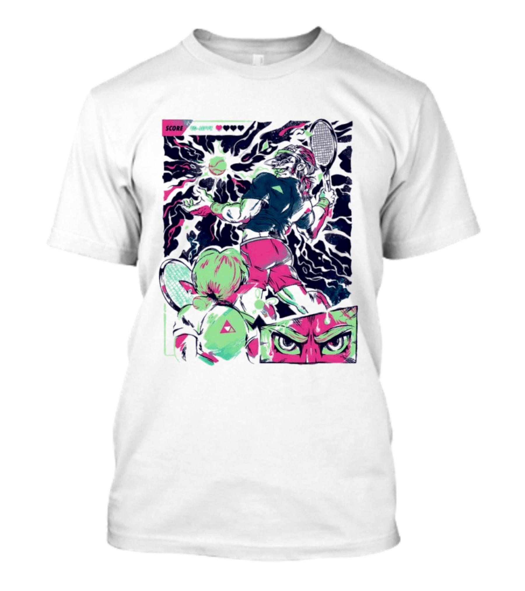 Link Zelda Legend Of Zelda Monster Goblin Arcade Tennis Game Competition Score 40 Love T-Shirt