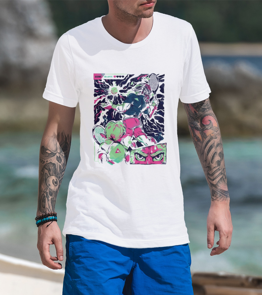 Link Zelda Legend Of Zelda Monster Goblin Arcade Tennis Game Competition Score 40 Love T-Shirt