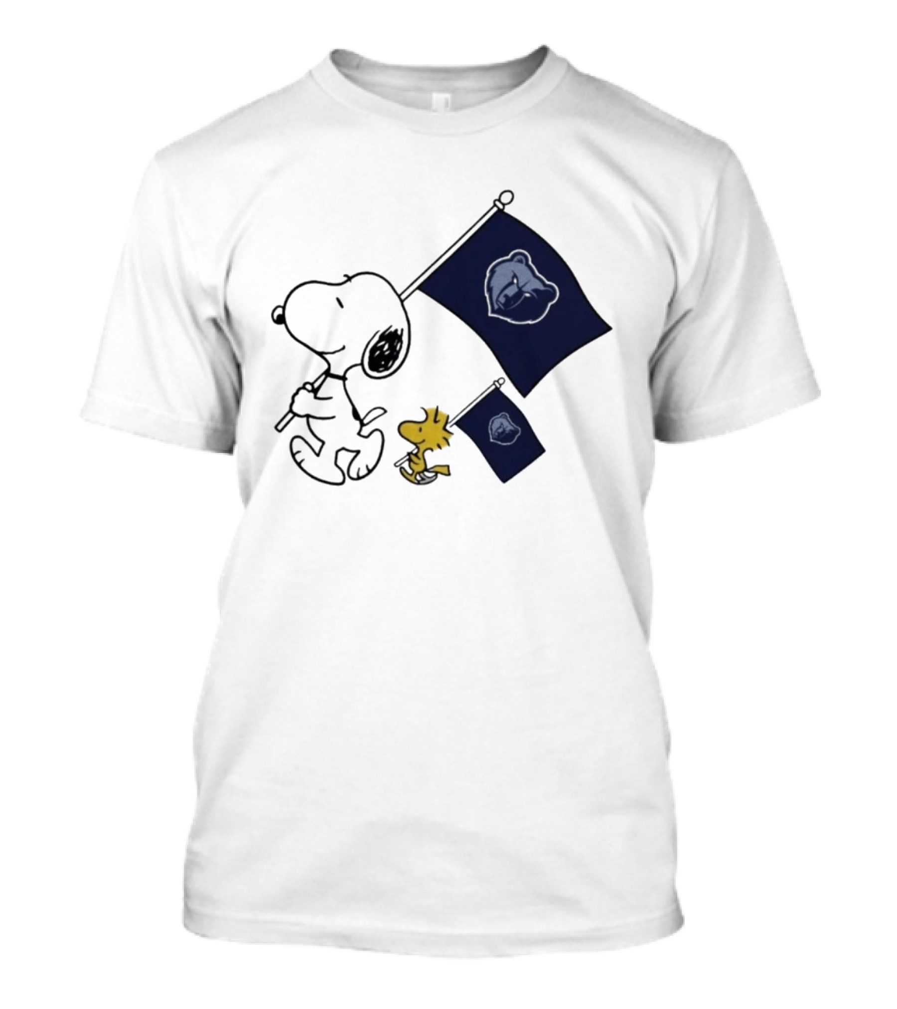 Memphis Grizzlies Snoopy Woodstock NBA Flags Basketball Team T-Shirt
