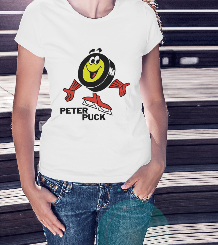 Peter Puck Cartoon Character Hockey T-Shirt