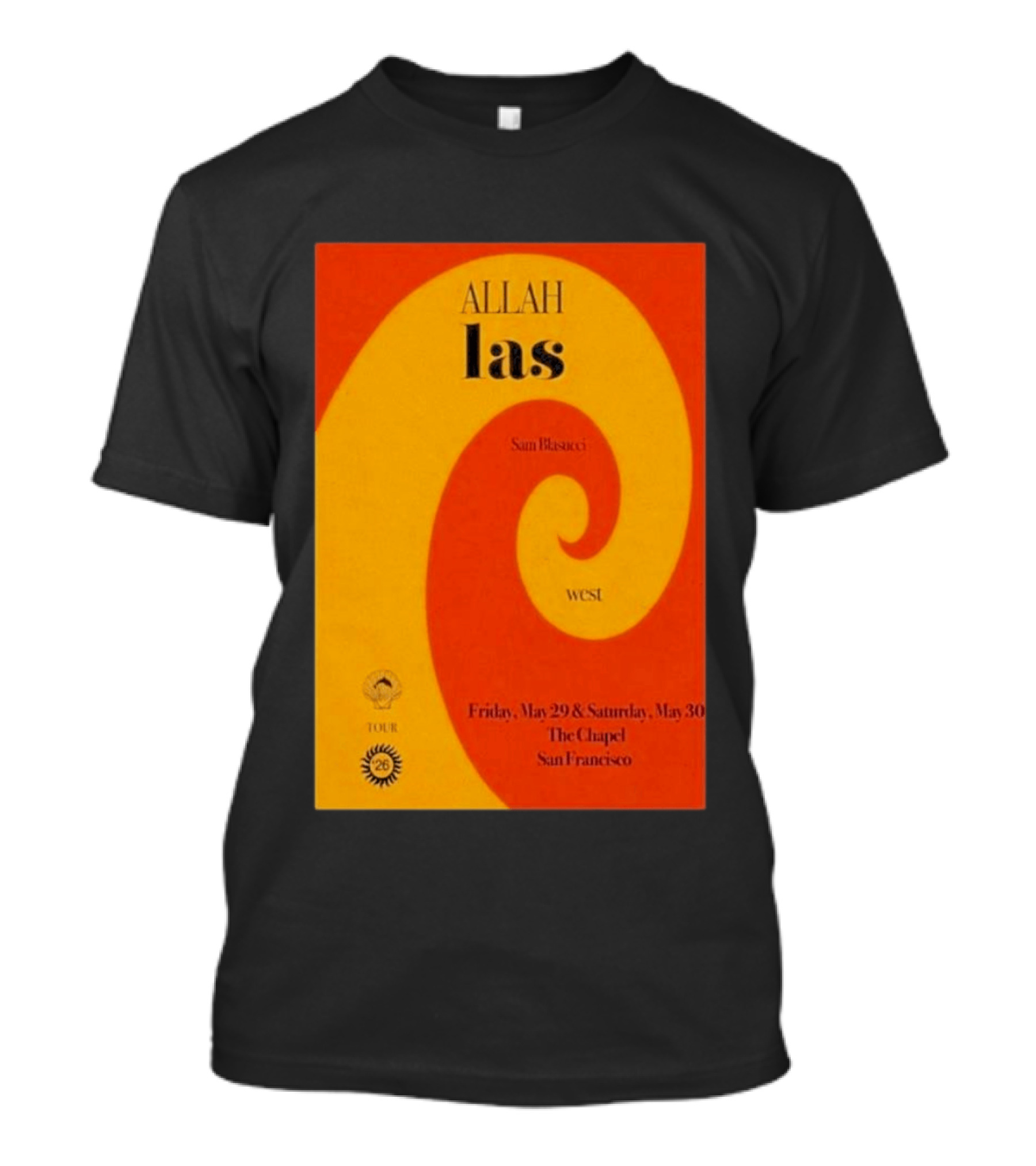 Allah Las Sam Blasucci The Chapel San Francisco May 29 30 2026 Tour West T-Shirt