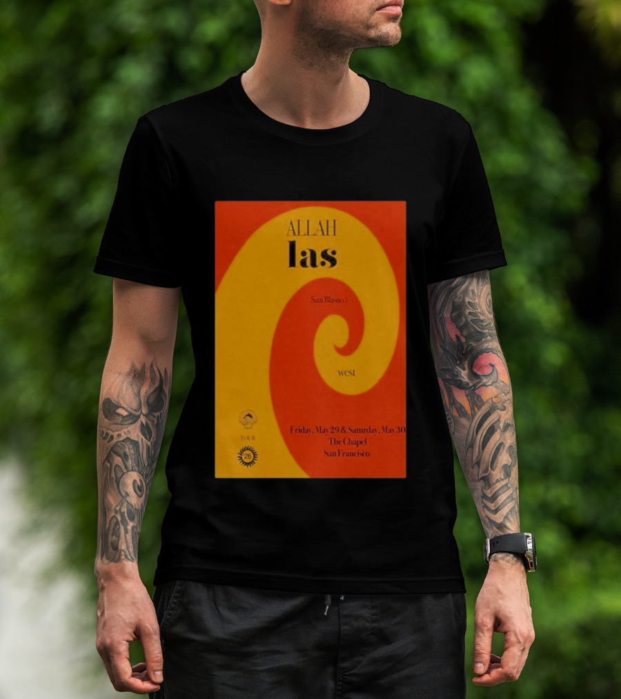 Allah Las Sam Blasucci The Chapel San Francisco May 29 30 2026 Tour West T-Shirt
