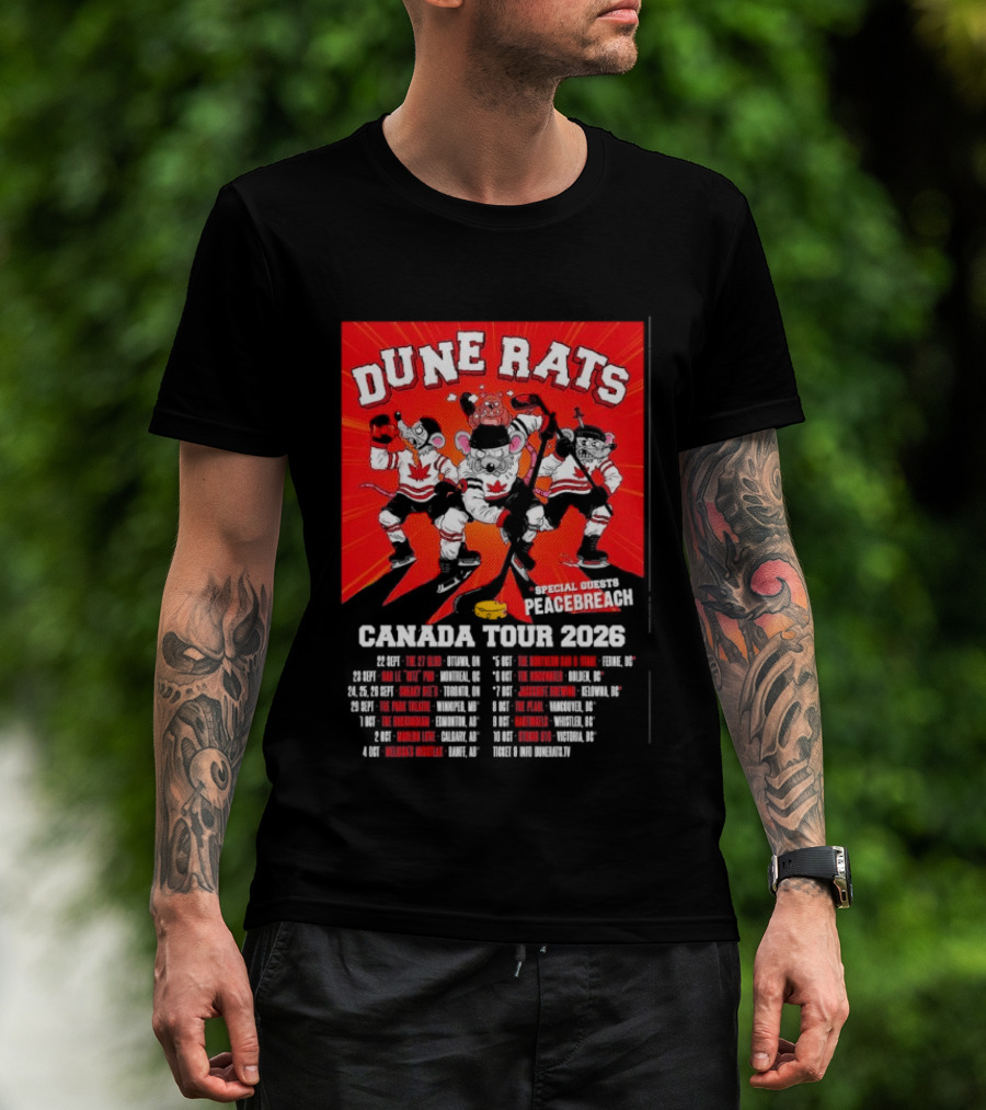 Dune Rats Peacebreach Special Guests Canada Tour 2026 Dates T-Shirt