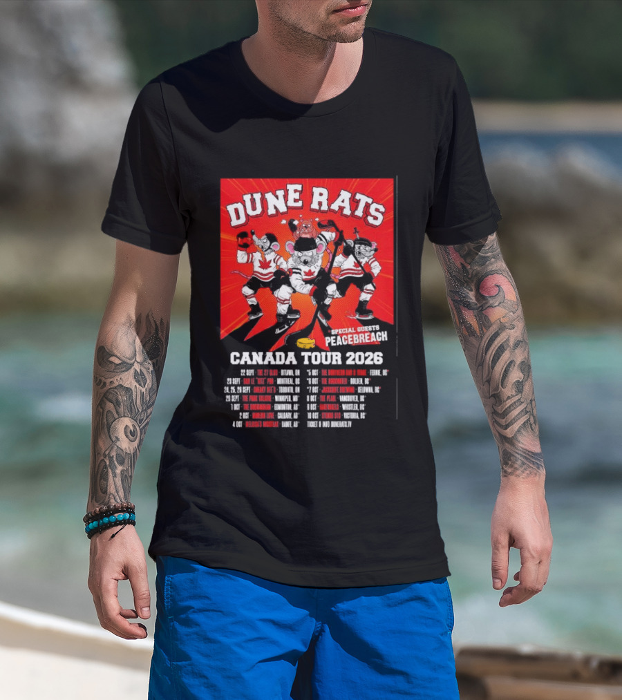 Dune Rats Peacebreach Special Guests Canada Tour 2026 Dates T-Shirt