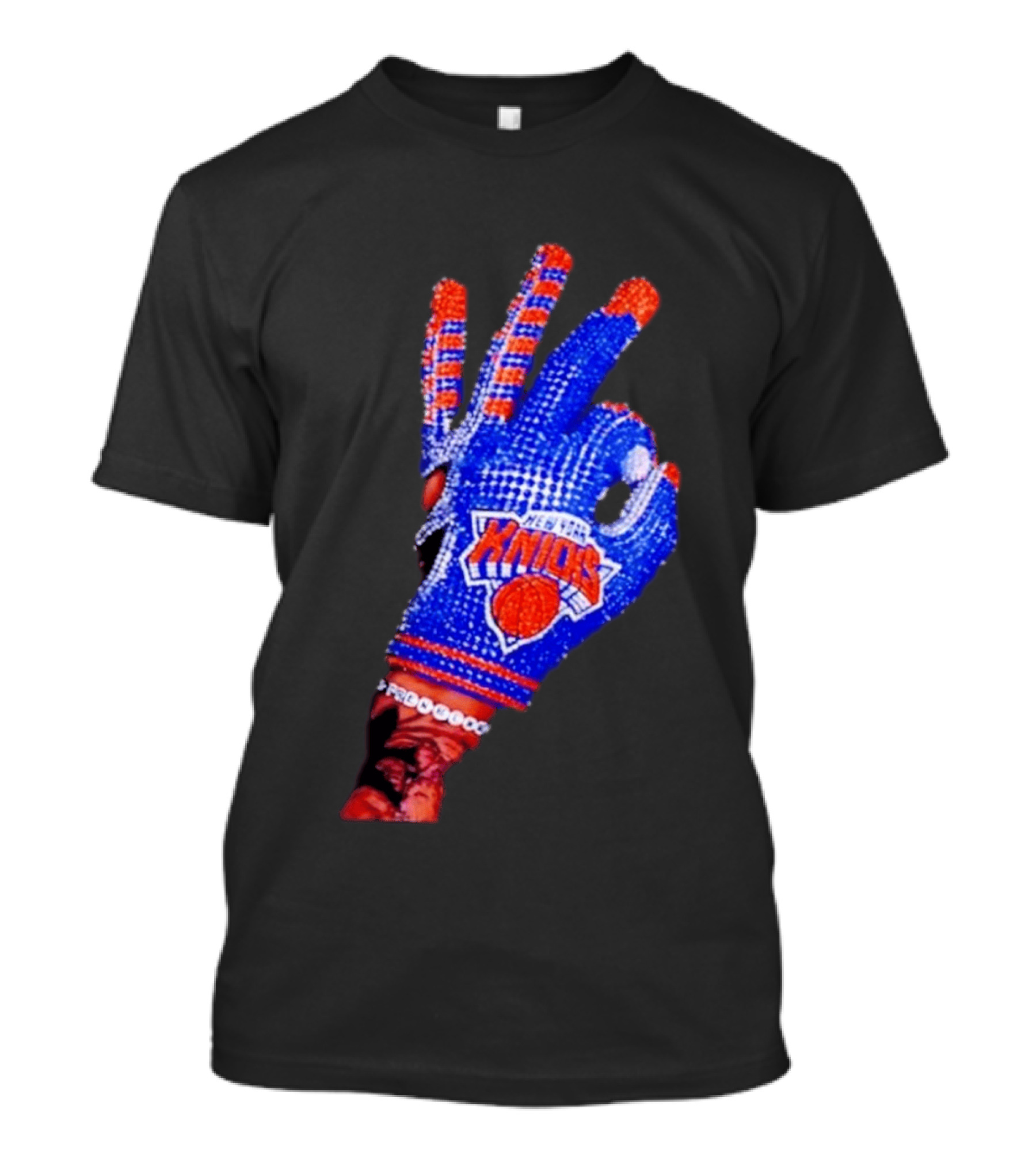 New York Knicks NBA Frenchoo Basketball Fan Glove T-Shirt