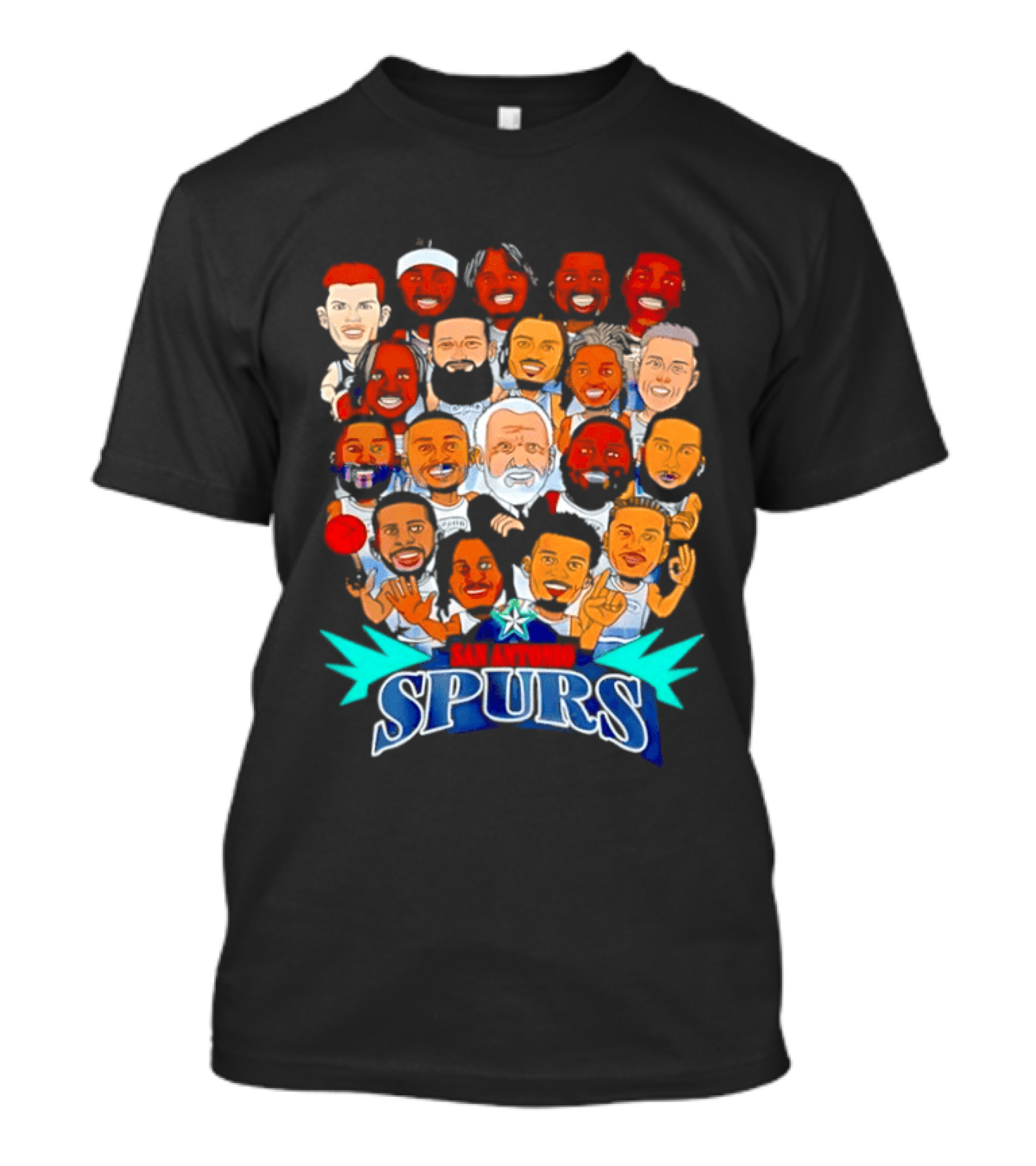 Gregg Popovich Spurs Legends San Antonio Spurs NBA Team Players T-Shirt