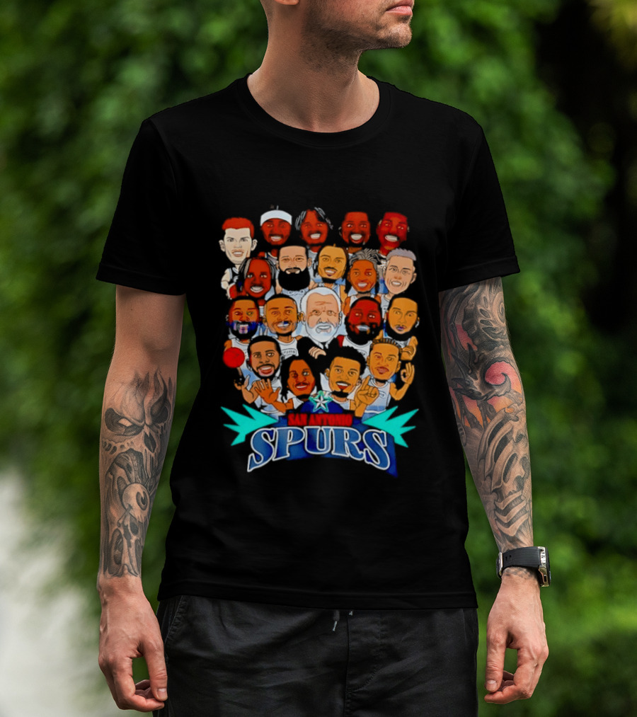 Gregg Popovich Spurs Legends San Antonio Spurs NBA Team Players T-Shirt