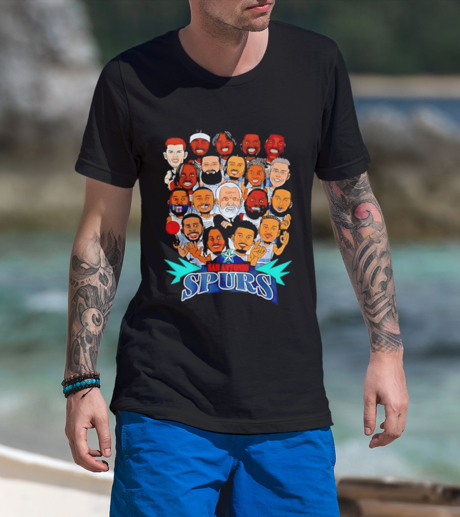 Gregg Popovich Spurs Legends San Antonio Spurs NBA Team Players T-Shirt
