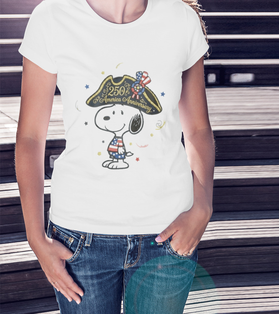 Snoopy 250 America Anniversary Independence Day T-Shirt