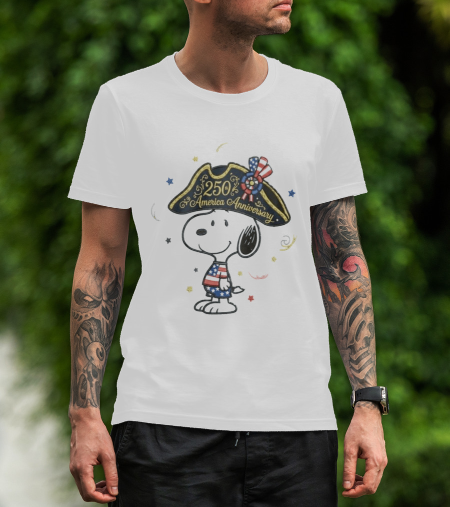Snoopy 250 America Anniversary Independence Day T-Shirt