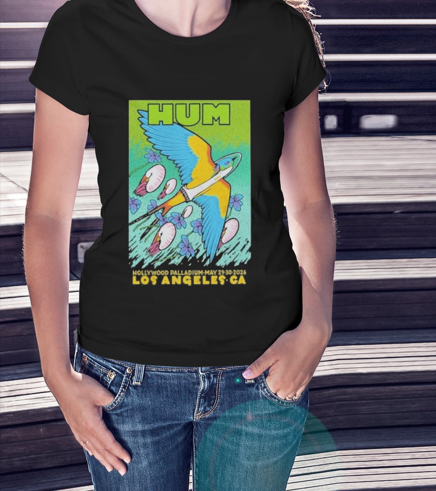 Hum Los Angeles May 29 + 30 2026 CA Vibrant Bird And Flowers T-Shirt