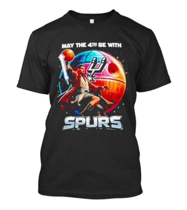 May The 4th Be With Spurs Star Wars Basketball Jedi 2026 T-Shirt
