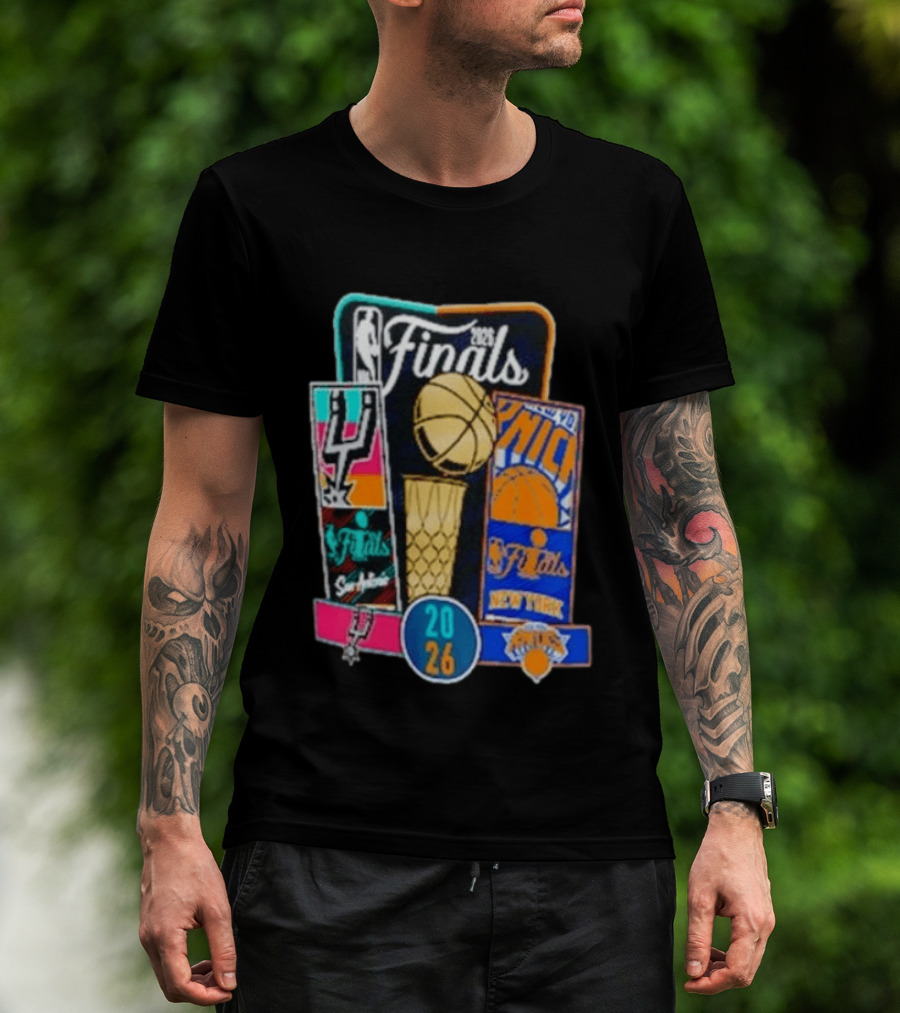 2026 NBA Finals San Antonio Spurs Vs New York Knicks Tickets Basketball Matchup T-Shirt