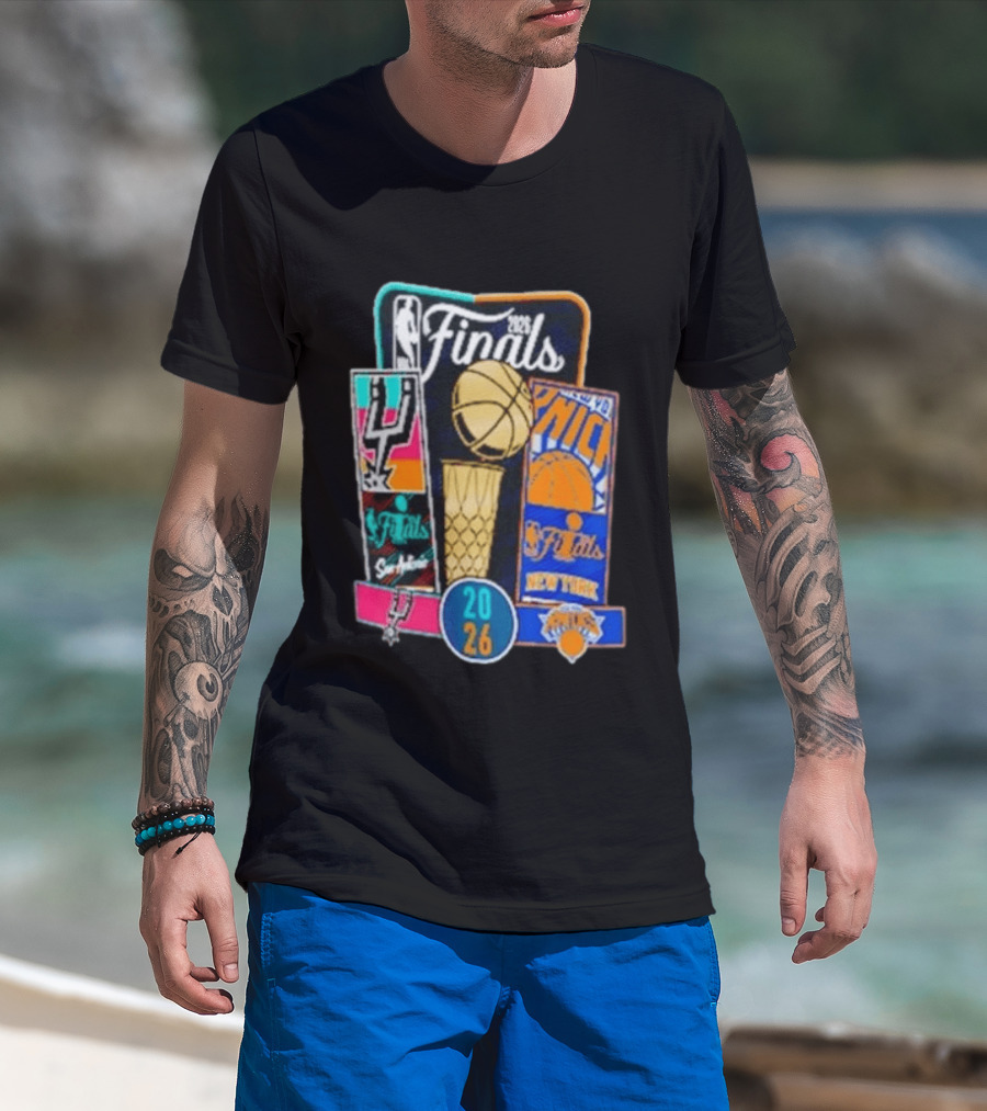 2026 NBA Finals San Antonio Spurs Vs New York Knicks Tickets Basketball Matchup T-Shirt