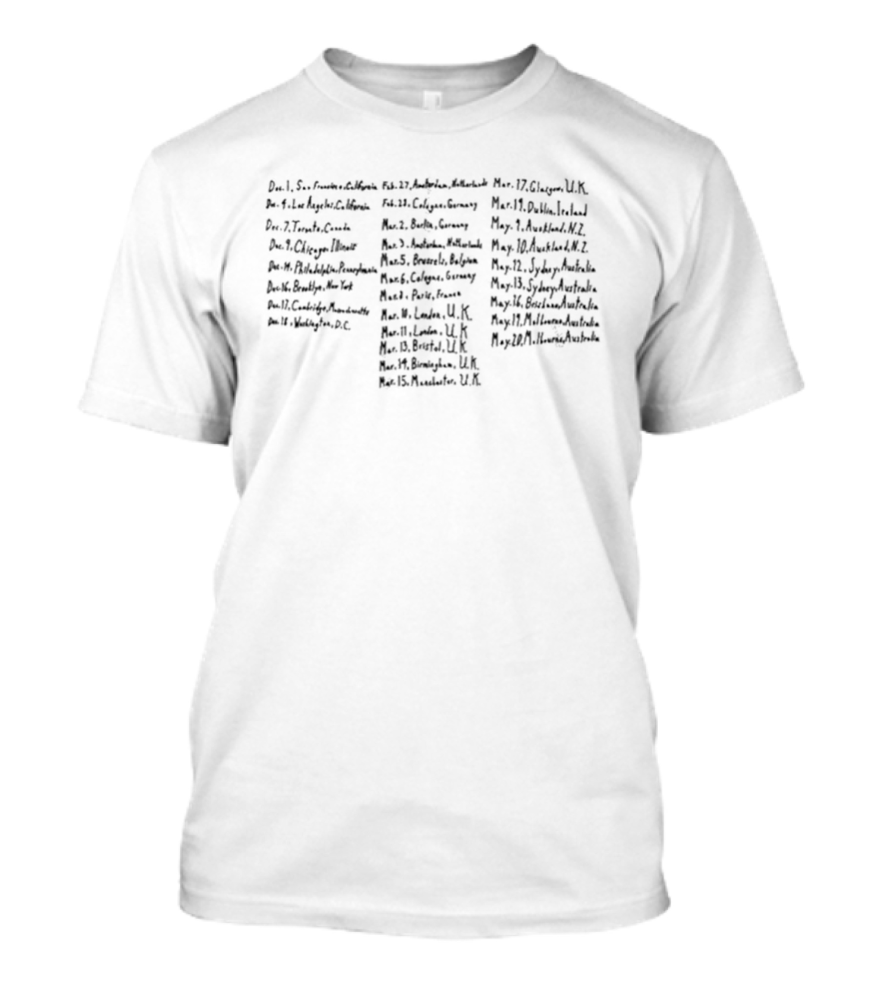 Audrey Hobert Clown World Tour 2023 Dates And Cities List T-Shirt