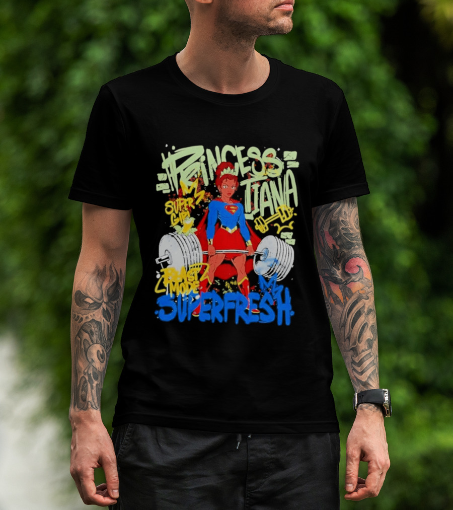 Princess Tiana Supergirl Beast Mode Superfresh Strength Powerlifting T-Shirt