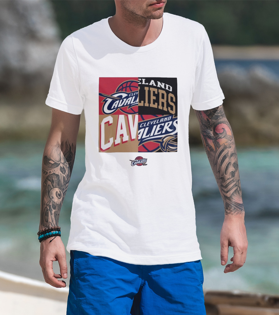 Cleveland Cavaliers Block New Era Iconic Logo Collage T-Shirt