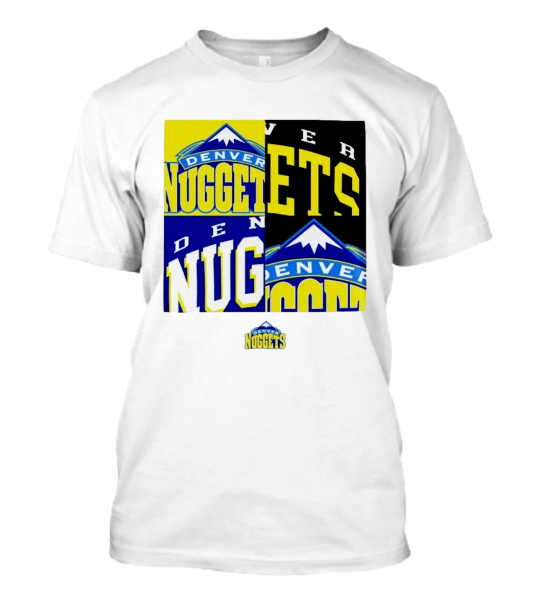 Denver Nuggets New Era Block Retro Split Collage T-Shirt