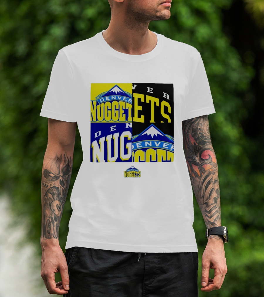 Denver Nuggets New Era Block Retro Split Collage T-Shirt