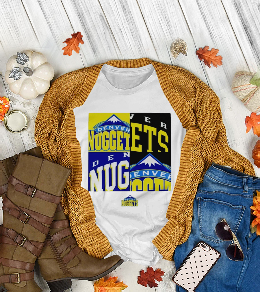 Denver Nuggets New Era Block Retro Split Collage T-Shirt