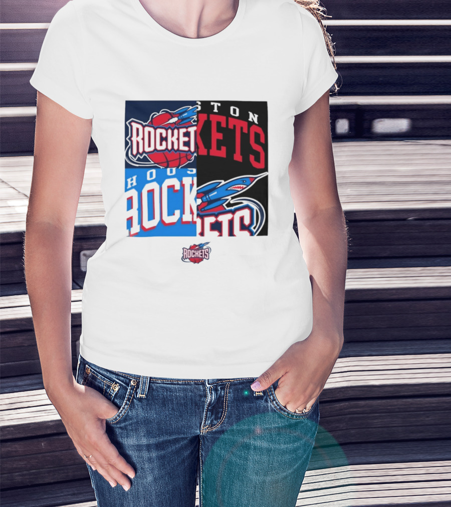 Houston Rockets New Era Block Basketball Team T-Shirt