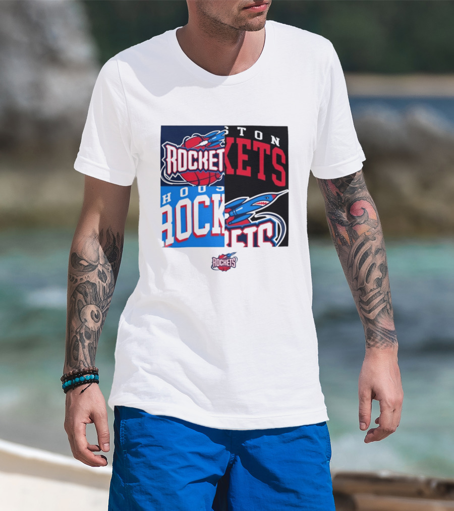 Houston Rockets New Era Block Basketball Team T-Shirt