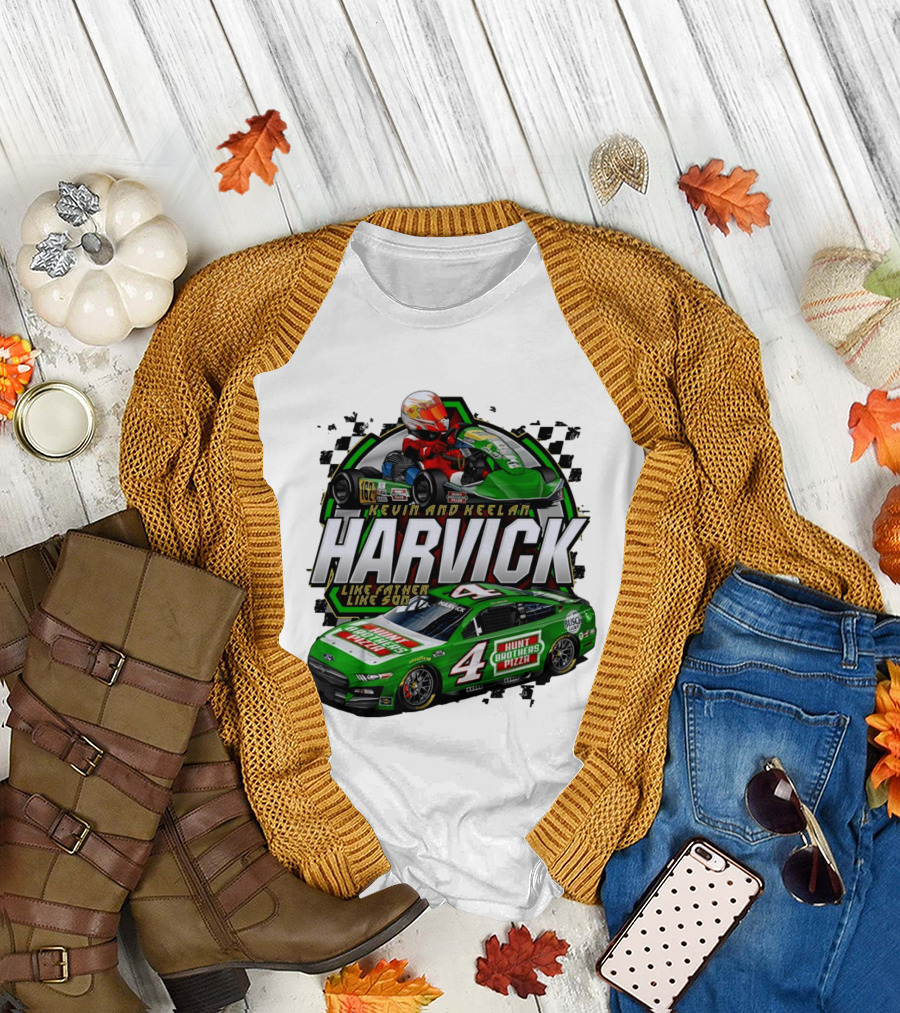 Kevin Keelan Harvick NASCAR 4 Hunt Brothers Pizza Busch Light Like Father Like Son T-Shirt