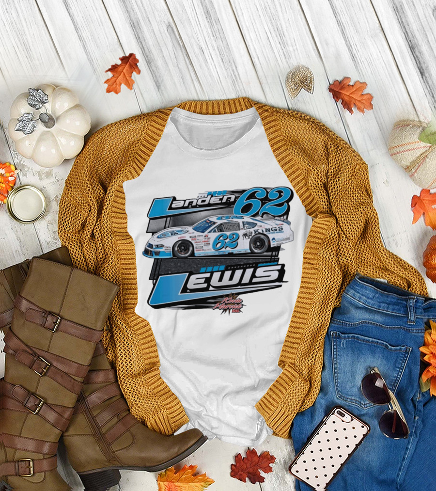 Landen 62 Lewis Kings Custom Panels Kevin Harvick Inc Racing Car T-Shirt