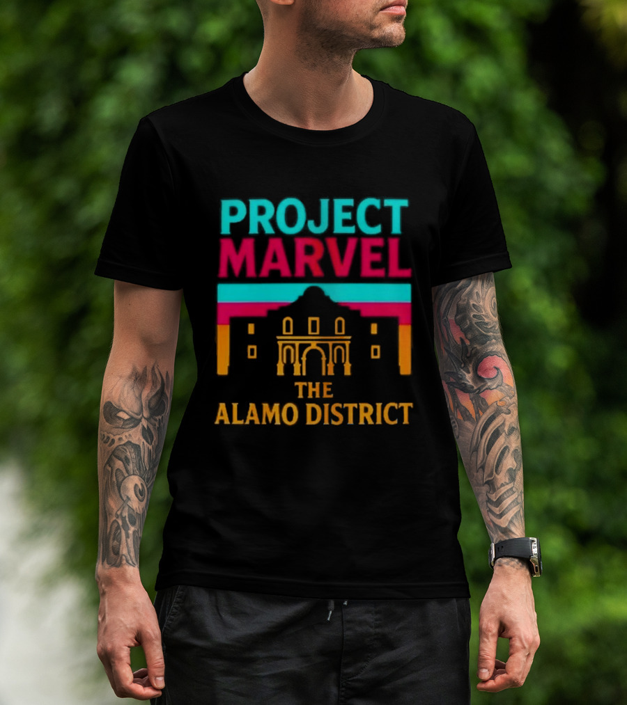 San Antonio Spurs Project Marvel The Alamo District T-Shirt